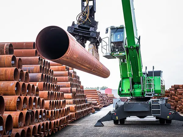 Metalen buis aan een kraam - compact